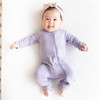 Kyte Baby Zippered Romper in Taro - 4 of 4