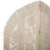 Eclectic Wood Room Divider Screen White - Olivia & May - image 4 of 4