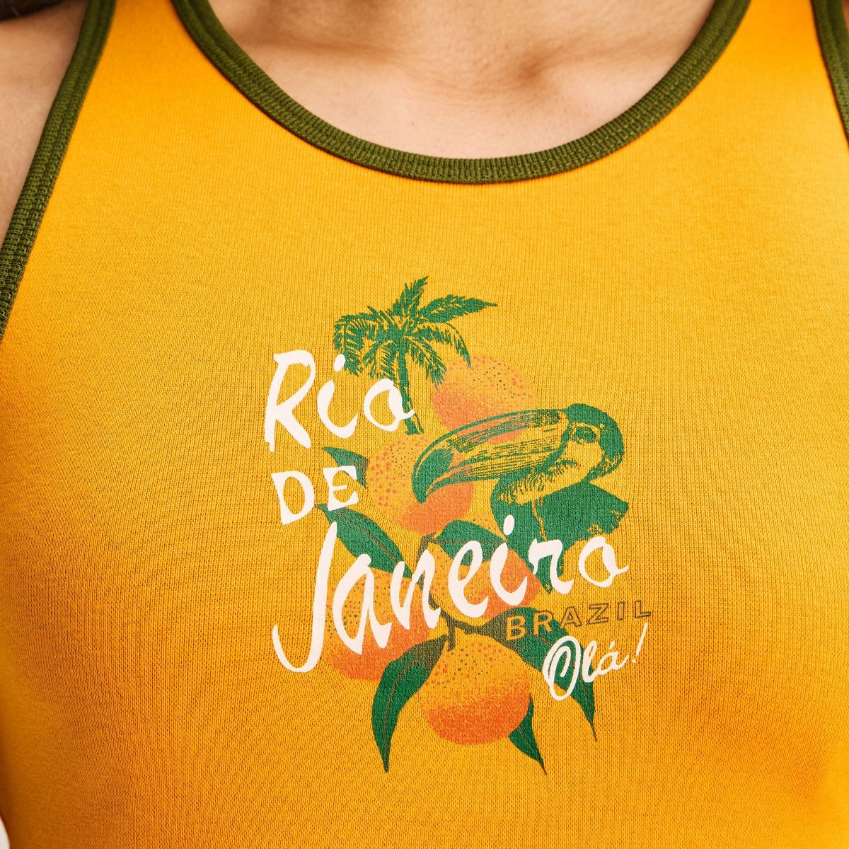 Latino Heritage Month Women's Rio de Janeiro Tank Top - Dark Yellow - thumbnail 4