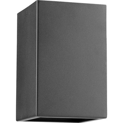 Quorum Lighting Ion 1-Light Flush Mount, Noir Finish, 5 Width, 7.75 Height, Damp Rated