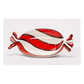Kevins Gift Shoppe Ceramic Peppermint Candy Dish Candy for Santa
