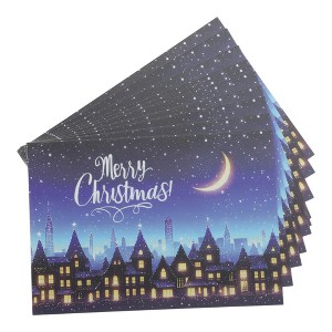 Unique Bargains Christmas Greeting Card Multicolor 4.5x3.1 Inch 10 Pcs - 1 of 4