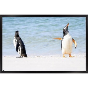Trends International The Comedy Wildlife Photography Awards: Jennifer Hadley - Talk To The Fin Framed Wall Poster Prints - 1 of 4