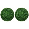 Syemin Artificial Plant Set of Artificial Ball Boxwood Topiary Trees Ball Indoor Outdoor Fake Plants for Home Office, Green, 19.8"*19.8"*19.8" - 2 of 4