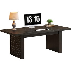 Tribesigns 70.9-Inch Wood Executive Desk, Large Office Computer Desk Workstation with Spacious Desktop - 1 of 4