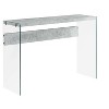Lyngins Entryway Table with Tempered Glass Side Design,Stylish Minimalist Console Table for Living Room - 2 of 4