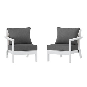 WestinTrends Avalon Outdoor Patio HDPE Loveseat Sofa with Patio Cushions - 1 of 4