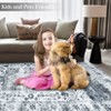 Non-Slip Machine Washable 2x3 Vintage Print Area Rug, Distressed Low Pile Entryway Doormat for Kitchen Bathroom Bedroom, Taupe - 4 of 4