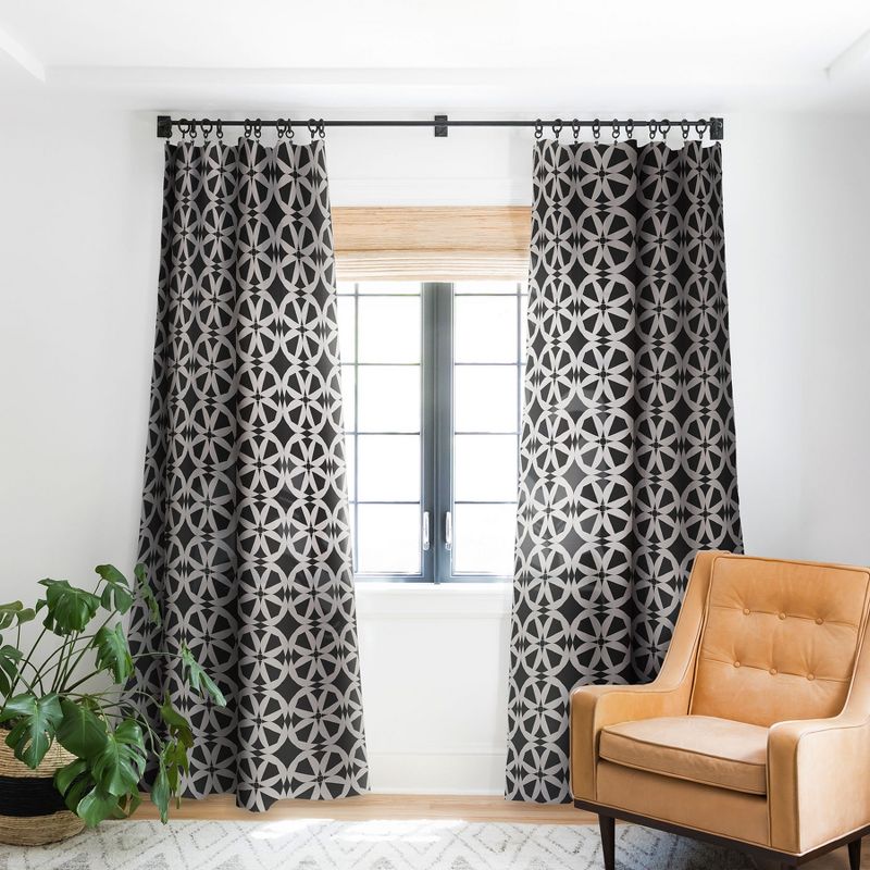 Mirimo Provencal Black Set of 2 Panel Blackout Window Curtain - Deny Designs, 2 of 5