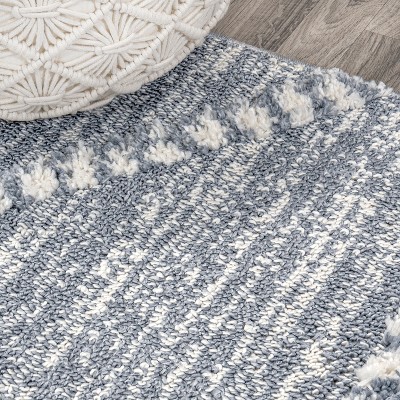 Modern Moroccan Trellis High-Low Gray 4' x 6' Area Rug