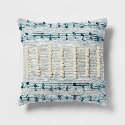 Euro Texture Decorative Throw Pillow Teal Blue - Threshold™