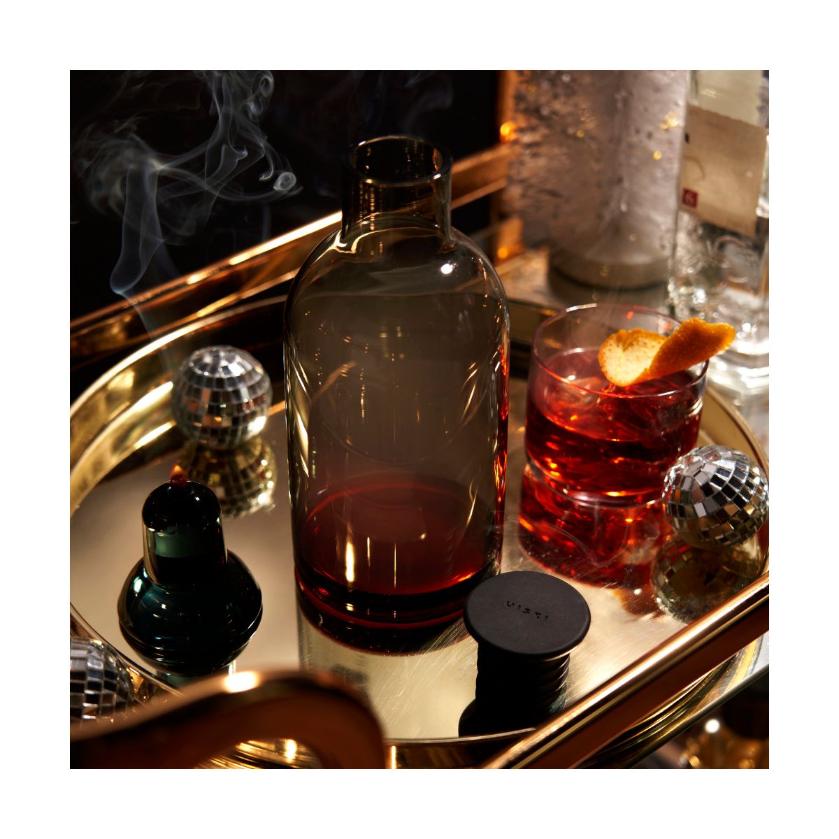 Viski Alchemi Smoked Cocktail Kit, 5-Piece Set, Glass Smoking Stand, Infuser Carafe, Silicone Stopper, Smoking Pellets & Recipe Booklet, Gifts for Men - thumbnail 9