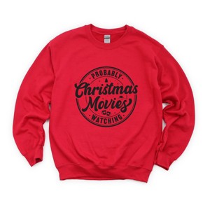 Simply Sage Market Probably Watching Christmas Movies Sweatshirt - 1 of 4
