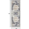Oriental Medallion Rug - Vintage low-pile area rug with rubber backing for living room, bedroom or dining space - 2 of 4