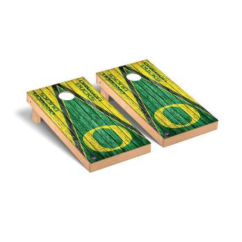NCAA Oregon Ducks Premium Cornhole Board Triangle Weathered Version