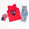 The Juniper Shop Patriotic Cow Sunglasses Toddler Tank - 3 of 4