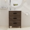 Hyleory 24" KD Freestanding Bathroom Vanity with Resin Single Sink, 3 Drawers - 3 of 4