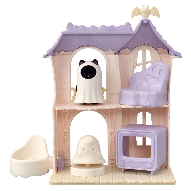 Calico Critters Spooky Surprise House, Dollhouse Playset with Collectible Doll Figure, 1 of 9