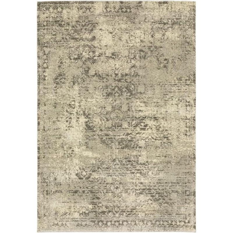 Oriental Weavers Pasargad Home Astor Collection Fabric Beige/Grey Distressed Pattern- Living Room, Bedroom, Home Office Area Rug, 5' 3" X 7' 6", 1 of 2