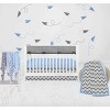 Bacati - Ikat Dots Zebra Blue Grey Muslin Boys 8 pc Crib Set with Crib Rail Guard - 2 of 4