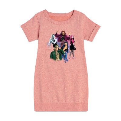 - Monster High - Character Group Graphic Short Sleeve Fleece Dress