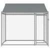 Dog Cage Grey Galvanized steel 6.6 x 6.6 x 6.6 ft Durable vidaXL - 4 of 4