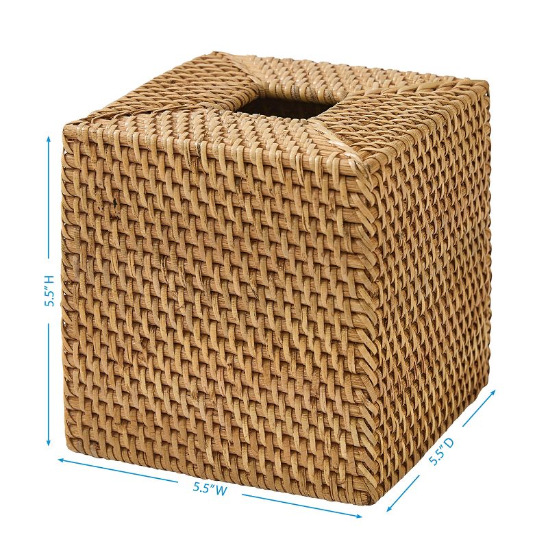 Park Designs Rattan Tissue Box Holder Set of 2, 4 of 6