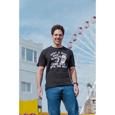 Мужские футболки Crazy Dog T-Shirts, Inc. Mens Funny T Shirts Just A Dad Who Always Came Back With The Milk Sarcastic Graphic Novelty Tee for Men - Crazy Dog Men's T Shirt Gift for Dad XL — фото 4