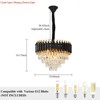 7 Light Crystal Hanging Pendant Lights 4 Tiers Black and Gold Pendant Light Fixtures with K9 Crystals - 4 of 4