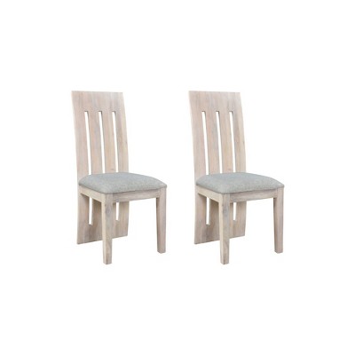Taran Designs,Jensen Upholstered Solid Wood Dining Chairs (Set of 2)