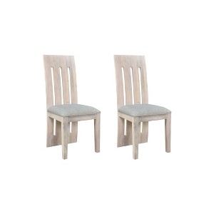 Taran Designs,Jensen Upholstered Solid Wood Dining Chairs (Set of 2) - 1 of 4
