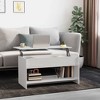 vidaXL Coffee Table High Gloss White 40.2"x19.7"x20.7" Engineered Wood - 2 of 4