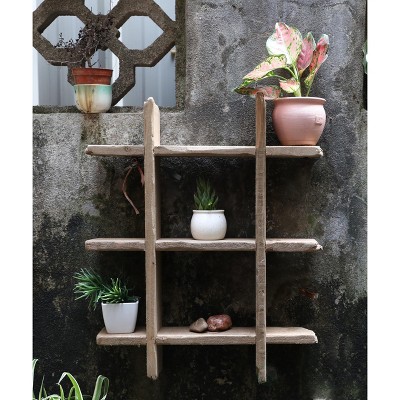 Vintiquewise Rustic Wooden Floating Shelf