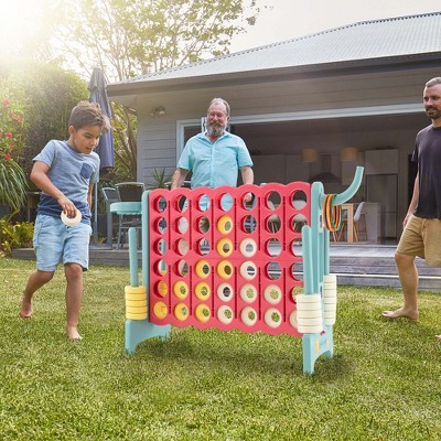 Costway Jumbo 4-to-Score 4 In A Row Giant Game Set Indoor Outdoor Adults Kids Family Fun Upto 99 Years