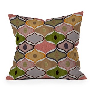 16"x16" Yvonne Z Studios Stone Fruit Square Throw Pillow Green - Deny Designs - 1 of 4