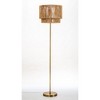 Modern Home Soho Jute Golden Brass Floor Lamp w/Natural Jute Rope Shade - 2 of 4