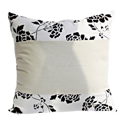 Slickblue Decorative Linen Throw Pillow - Stylish Patchwork Floor Cushion, 19.7"x19.7", 8 Design Options