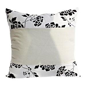 Slickblue Decorative Linen Throw Pillow - Stylish Patchwork Floor Cushion, 19.7"x19.7", 8 Design Options - 1 of 4