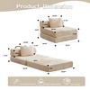 TIRAMISUBEST 39 inch Compression Sofa Chenille Foldable Floor Bed Fixed Frame 1-3 Seater Boneless Modular Living Room - 3 of 4