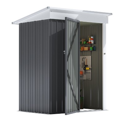 LACOO 5' x 3' Slanted-Roof Metal Shed