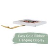 Elanze Designs Christmas 2024 Gold Foil 4 x 3 Metal Mini Picture Photo Frame Holiday Keepsake Hanging Ornament - 2 of 4
