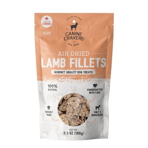 Canine Cravers Single Ingredient Air Dried Dog Treats - Premium Lamb Fillets 5.3 oz - Pouch - 1 of 4