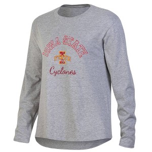 NCAA Iowa State Cyclones Women's Gray Long Sleeve T-Shirt - 1 of 3