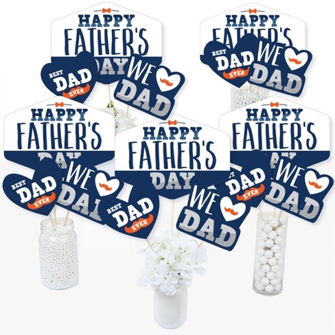 Big Dot Of Happiness Happy Father's Day - We Love Dad Party Centerpiece ...