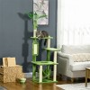 DOMETOUR Multilevel Cat Tree Cat Tower, Cat Climbing Frame with Scratching Post Hammock Cat Condo, Green - 2 of 4