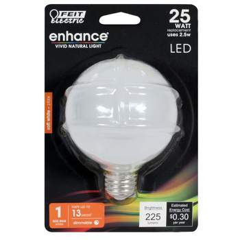 Feit Electric Enhance G25 E26 (Medium) LED Bulb Soft White 25 Watt Equivalence 1 pk