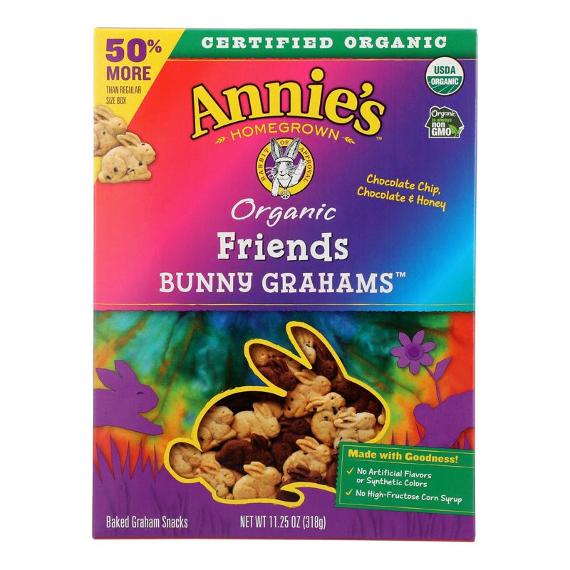 Annie's Homegrown Chocolate Chip, Chocolate & Honey Bunny Grahams - Case of 6/11.25 oz, 2 of 7