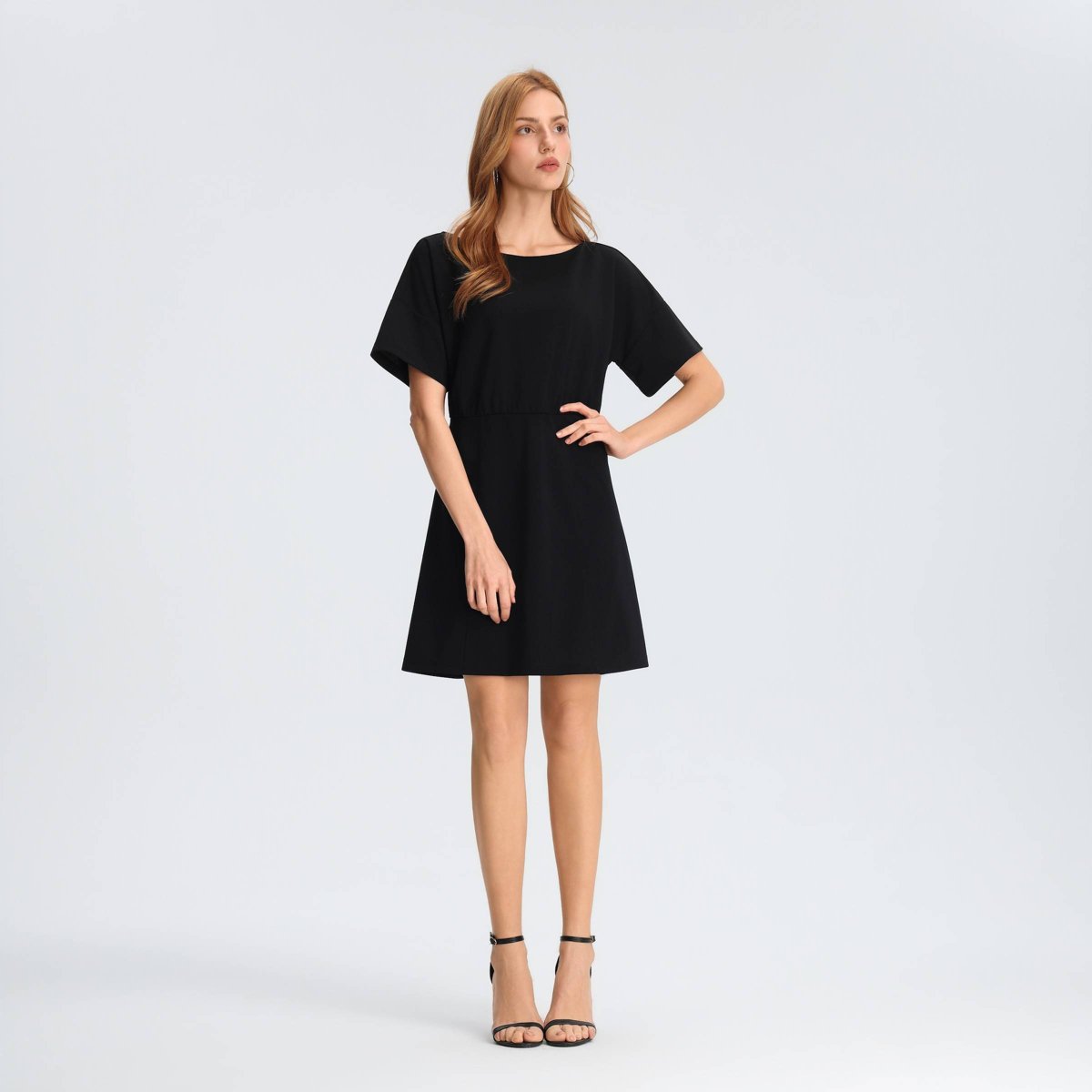 Женские платья A New Day Women's Short Sleeve Mini A-Line Dress - A New Day™ Black XS — фото 3