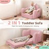 Kinder King Toddler Sofa Chair, 2-in-1 Foldable Baby Couch Flip Open Sofa Bed for Playroom - 4 of 4