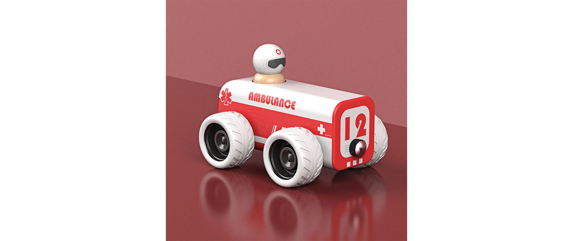Freniland™ - Toddler Pull-Back Magnet Connect Toy Car, Rescue Vehicle Ambulance, Police Car & Fire Engine, Pretend Play Role Recognition Toys